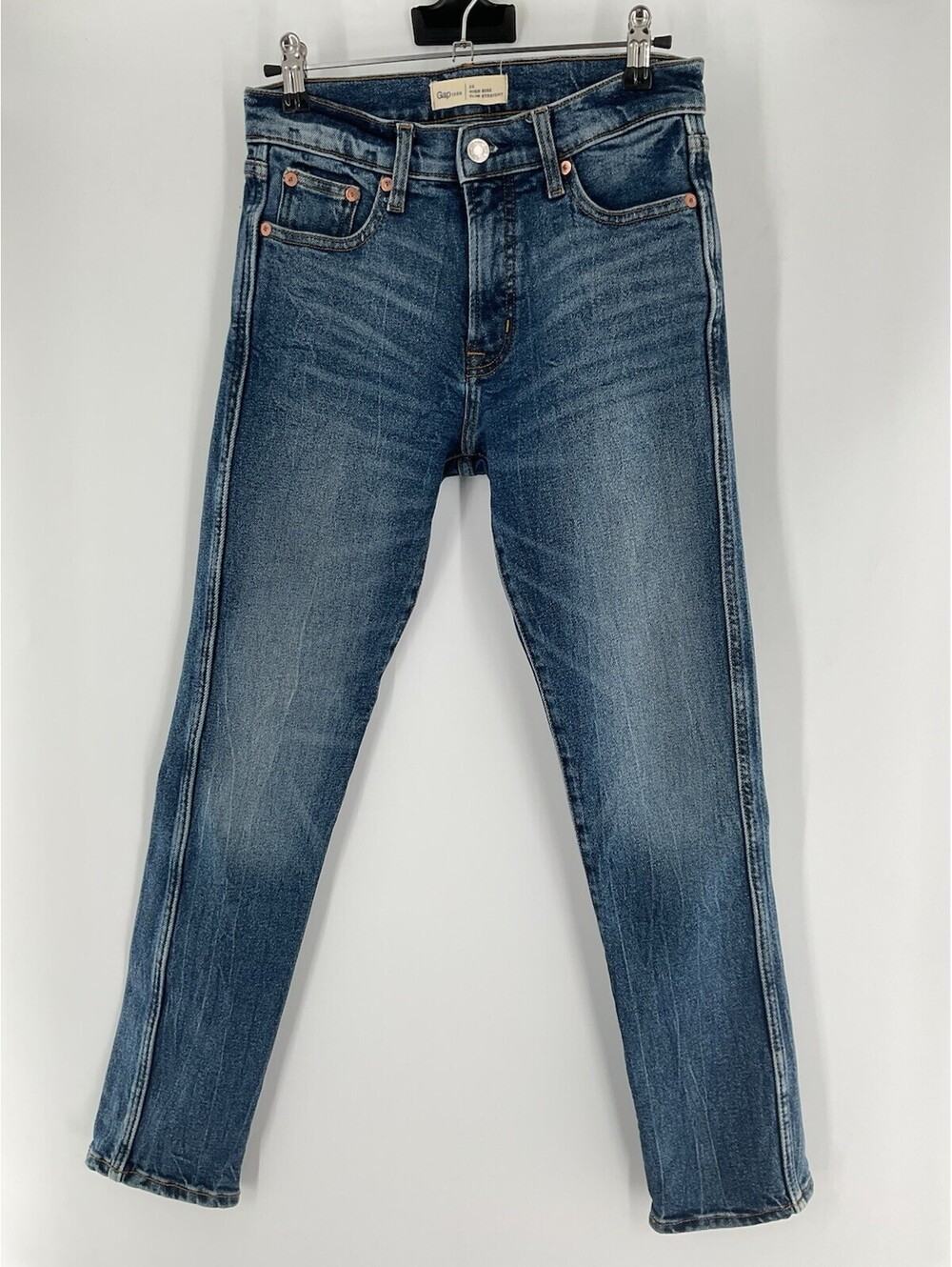 Gap Women’s Jeans 26 High-Rise Slim Straight Blue 140
